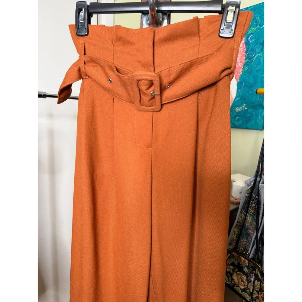 Free People High Waisted Paper Bag Wide Leg Pants